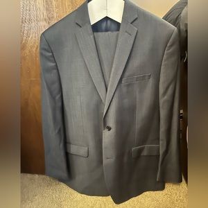 Mens Gray/Blue Suit Jacket and Pants